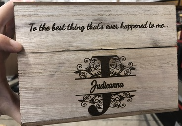 Custom Designed and Laser Engraved Box - Judieanna